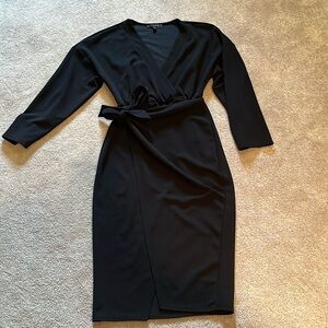 Large black Fore cocktail dress